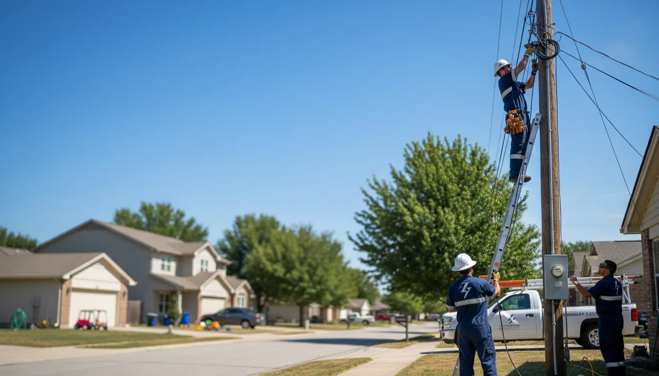 Residential electrician providing installation services in Pearcy, AR